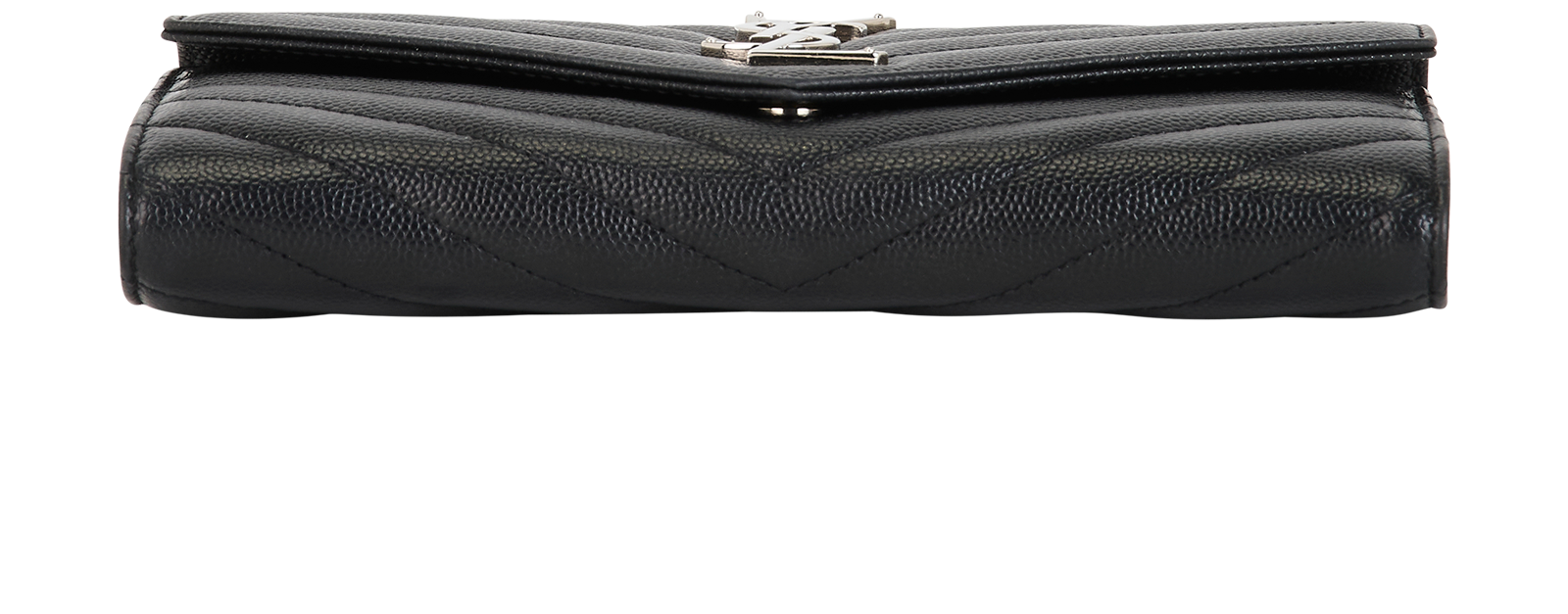 Saint Laurent Monogram Large Flap Wallet, &pound;350, Accessories, Black, Leather, Top view